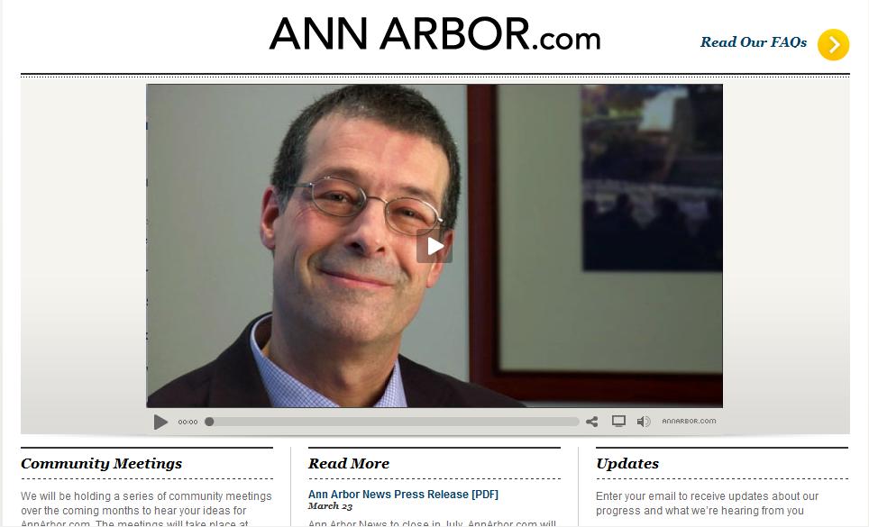Turns out the Ann Arbor News already owned annarbor.com, but it used to redirect to MLive