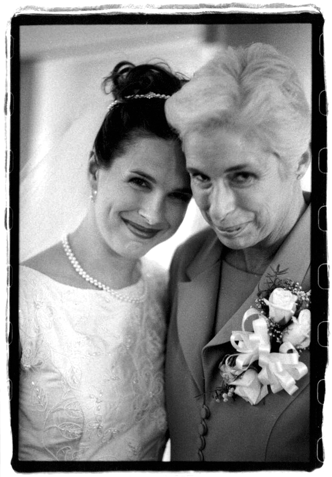 Me and my mom just before my wedding to John. I was nervous and she was proud.