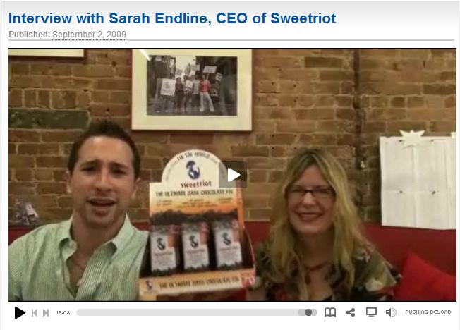 Click here to go to a video interview with Sarah Endline on PushingBeyond.com