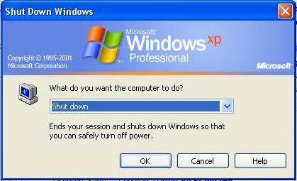 shut down your computer