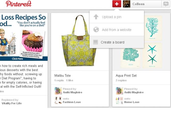 Pinterest add a board