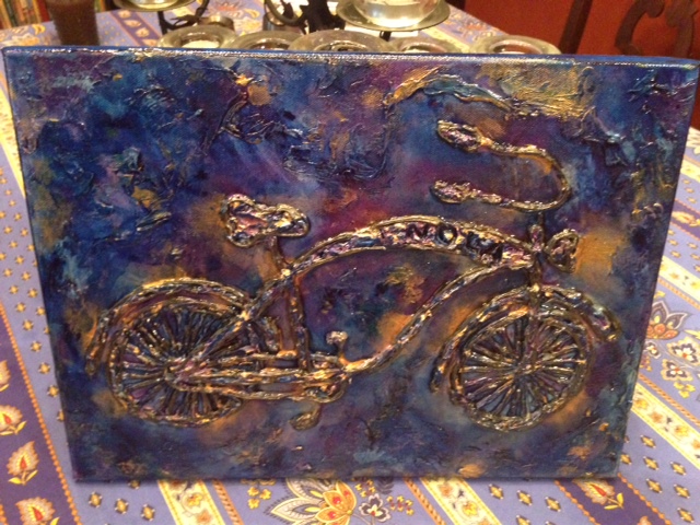 We recently bought this painting by New Orleans artist Ritchie Jordan to celebrate how much we love riding our bikes.